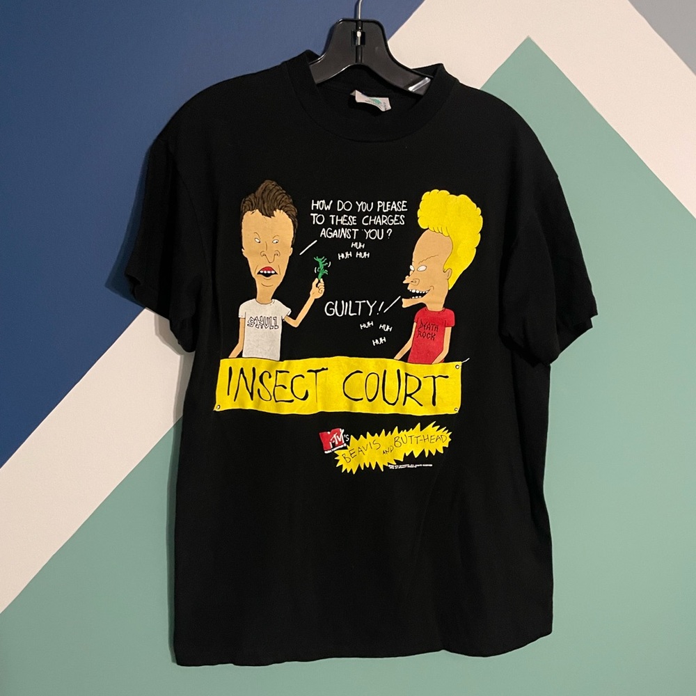 Vintage 1993 Beavis And Butthead MTV Insect Court Tee